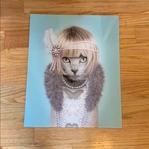 Kooky 16”x20in” cat art